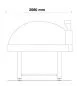 Preview: Holz Pizzaofen Pavesi JOY 140/160H | Backfläche statisch | 9 bis 11 Pizzen | B1805 x T2080 x H1900 mm